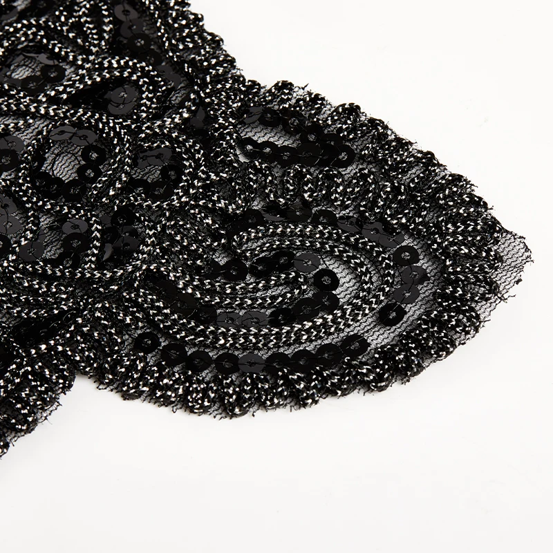 

Black Sequins Badge Accessories on Clothes Leopard Patches on Clothes Home Crafts