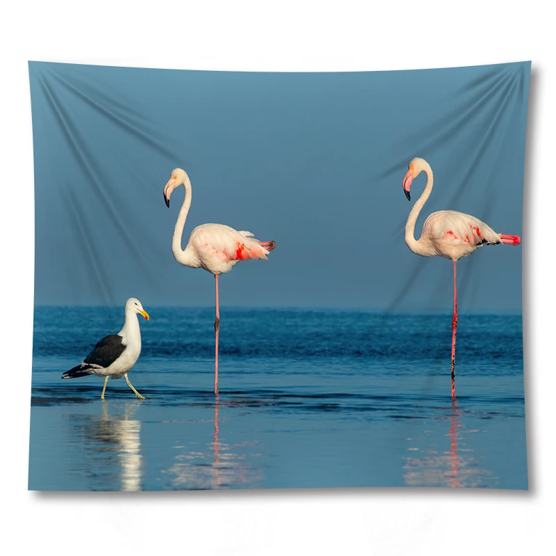 

Customize Tropical Flamingo Tapestry Wall Hanging For Bedroom Decor Animal Print Camping Travel Mat Tablecloth Drop Shipping