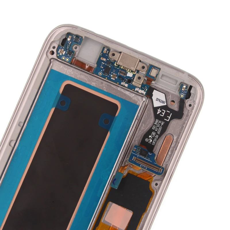Оригинальный AMOLED LCD для Samsung Galaxy S7 край SM G935F дисплей с сенсорным экраном в сборе OLED