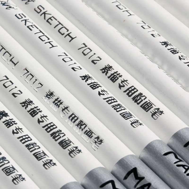 Набор белых нетоксичных пастельных карандашей для художественного рисования 12