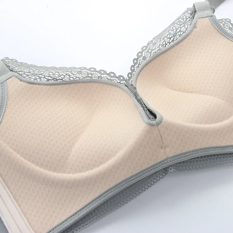 

Skin-Friendly Magnetic Steel Ring Sexy Lace Underwear Women's Comfortable Breathable Cloud Sense Cotton Bra Push Up