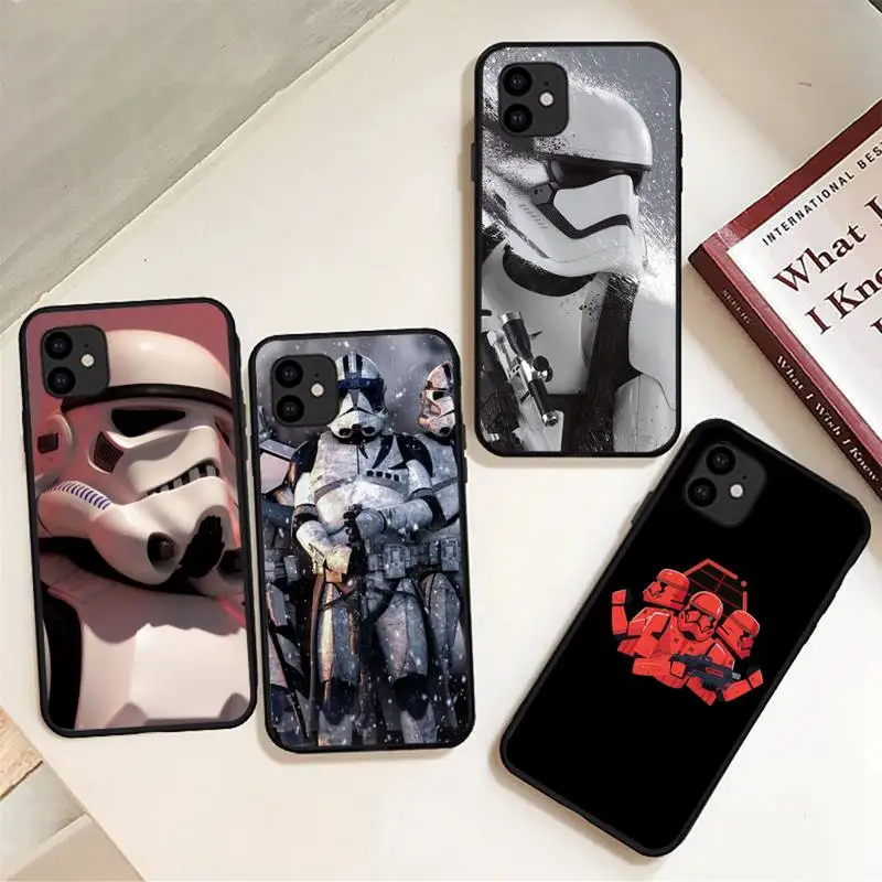 

Movie Wars Stars Stormtrooper Phone Case For IPhone 11 12 13 Mini Pro XS Max 6 7 8 Plus 6S X XR Black Cover Shell