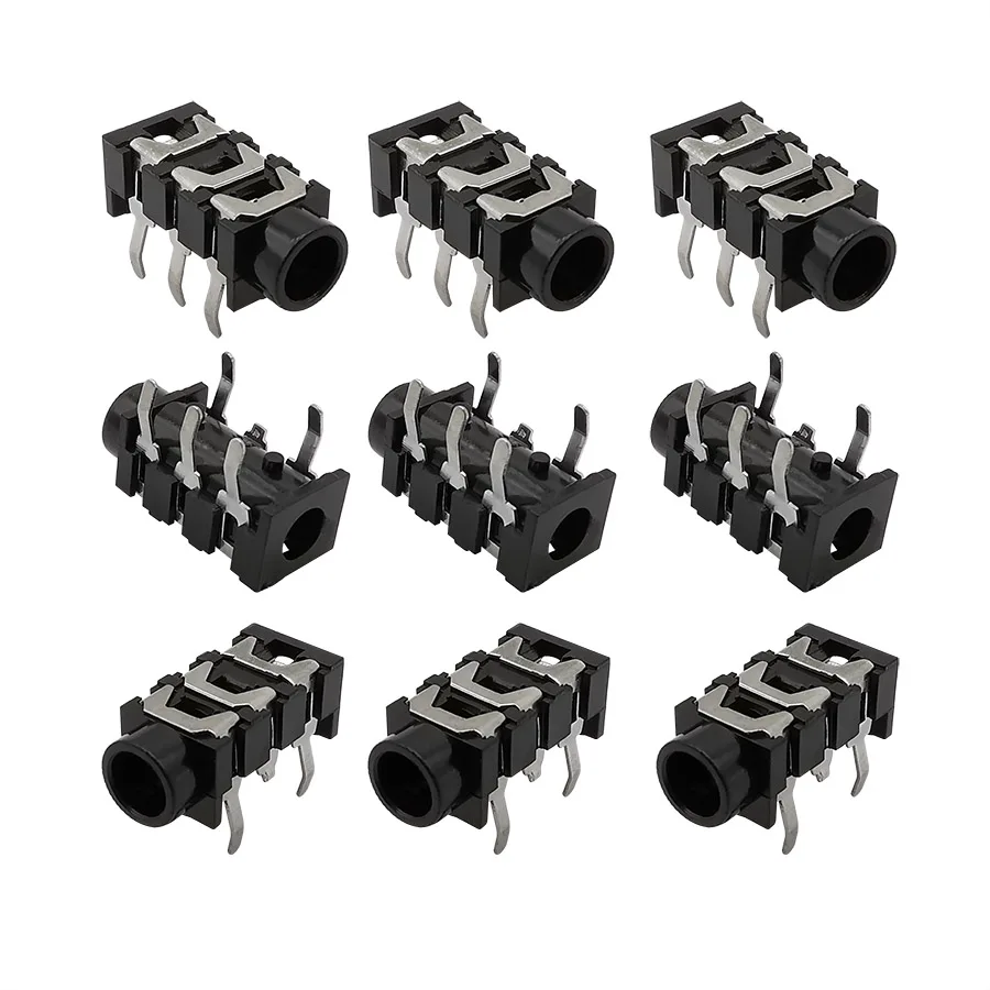 

10Pcs 3.5mm 5 Pin Audio Female Socket Stereo Audio Connector 3.5 mm Headphone Earphone Jack DIP MP3 Accessories PJ-313 PJ313