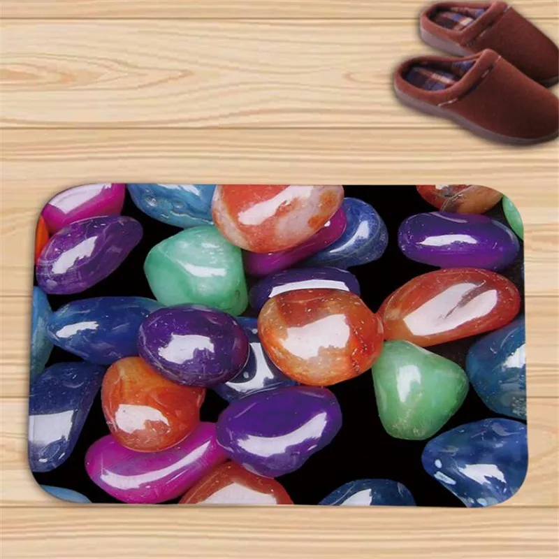 Style three color Впитывающий Коврик для ванной комнаты, многофункциональный современный домашний коврик для гостиной и ванной комнаты, 3D нескользящий коврик - Цвет: Style three color