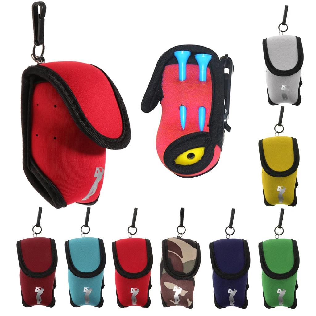 Мини неопреновый мяч для гольфа сумка тройников переноски и зажим ремня легкий