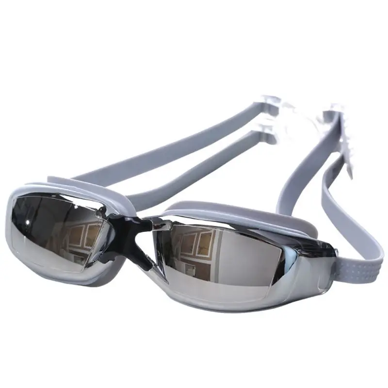 

Anti-fog Swimming Goggles Glasses Large Frame Plating Waterproof Glasses with Mirrored Coating UV Protection