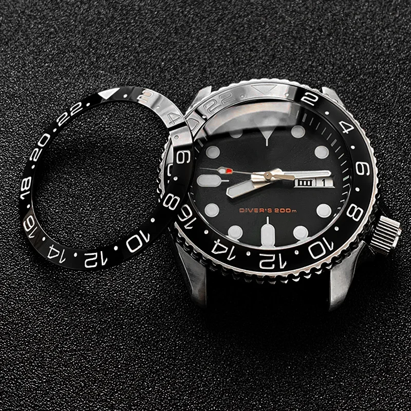 Наклонная Керамическая рамка вставка GMT стиль 38*30 6 мм для Seiko SKX007 SKX011 Rlx GMT-Master мод