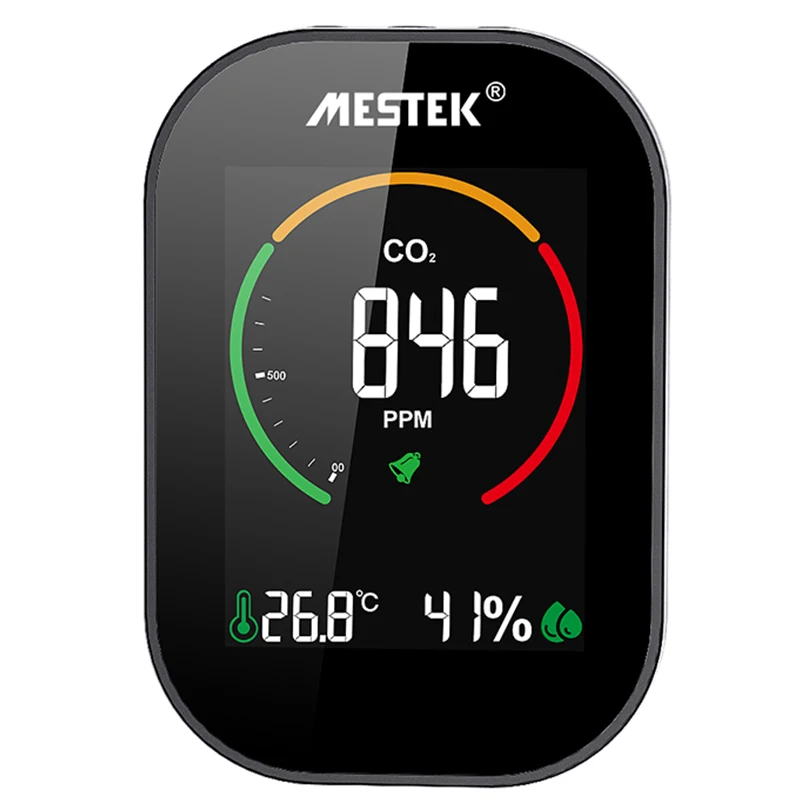 

MESTEK CO2 sensor Meter Air Quality Detector Carbon Dioxide Detector Agricultural Production Greenhouse CO2 Monitor USB Charge