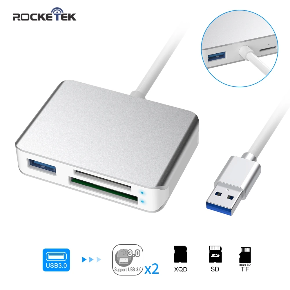 Устройство для чтения карт памяти Rocketek Type C/ USB 3 0 XQD SD/TF Micro SD Высокоскоростная