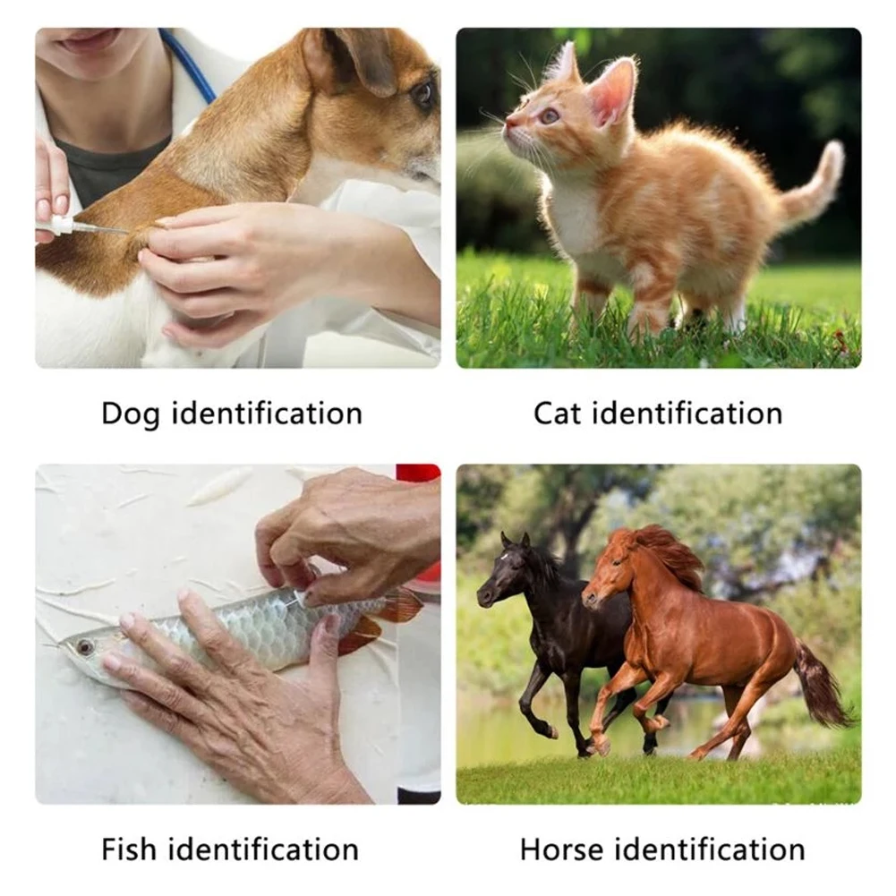 

125kHz 134.2kHz Pet Microchip Scanner ABS High-brightness OLED Display ISO 11784 11785 FDX-B ID64 ID Tag Reader