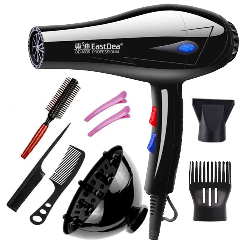 

110v or 220v With EU US Plug 1800W Hot And Cold Wind Hair Dryer Blow dryer Hairdryer Styling Tools For Salons and household use