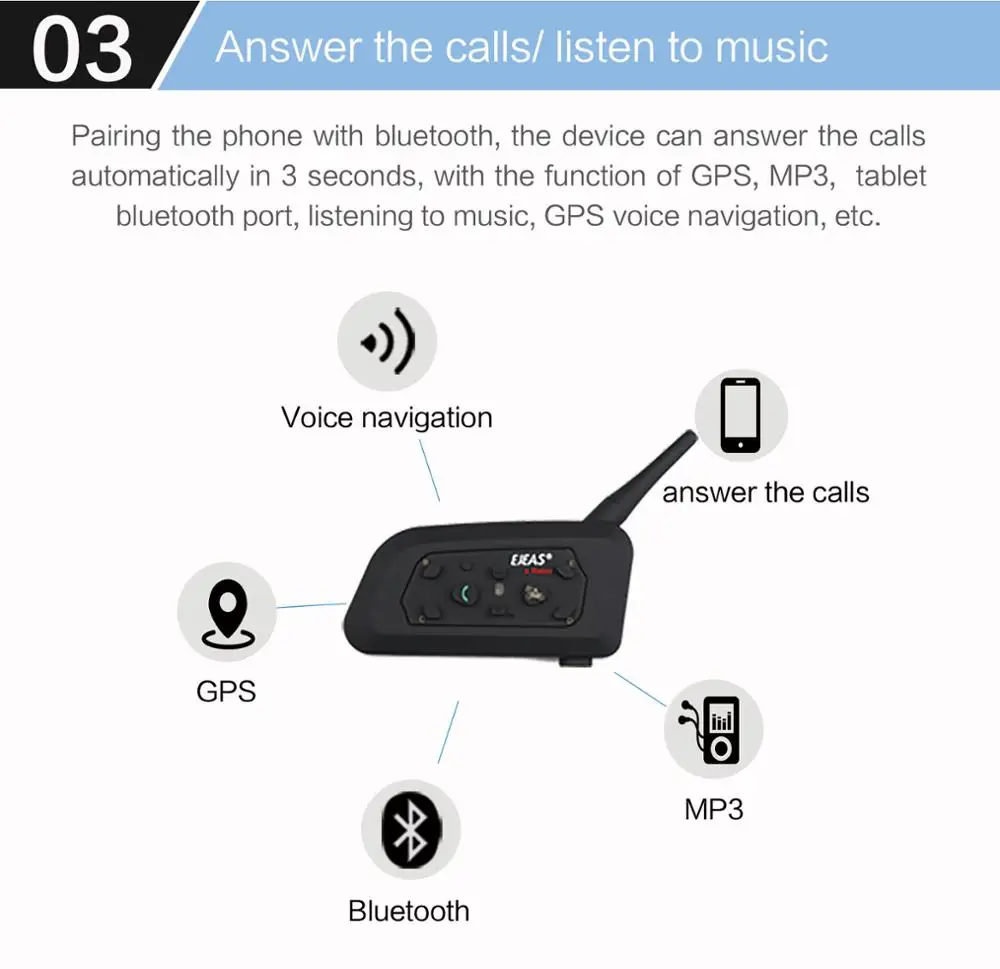 Интерком для шлема V6 Pro версия 2021 Bluetooth 1200 м | Автомобили и мотоциклы