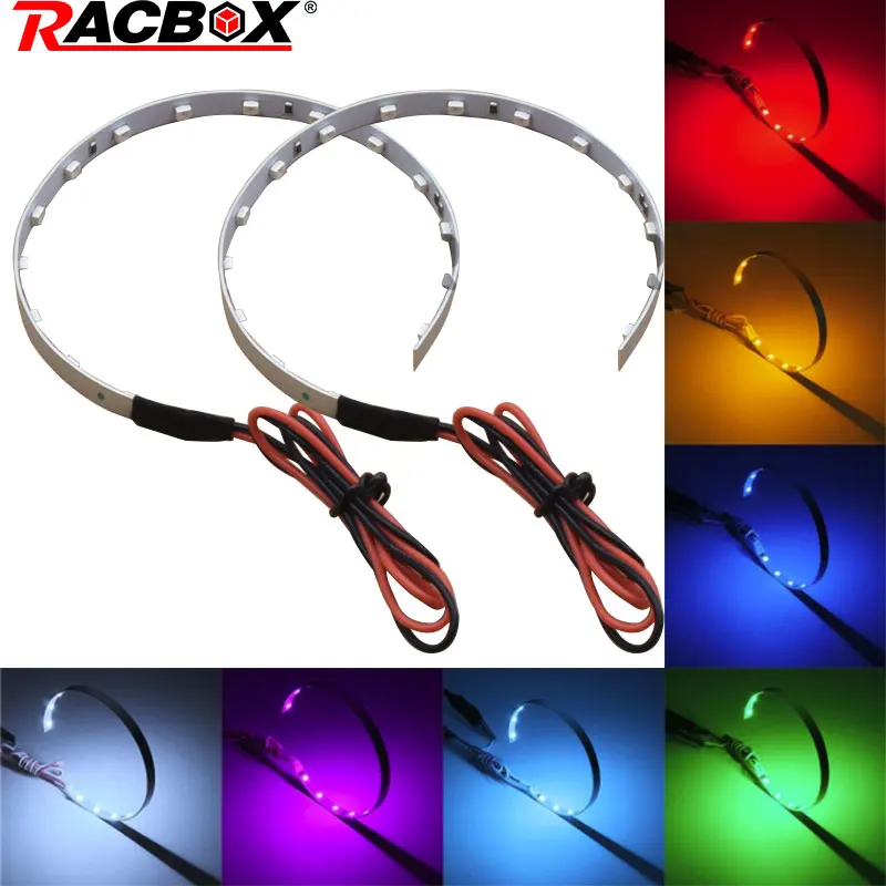 LED Light Strip Devil eyes 360 Degree Ring Day running light fog car 3.0 inch Projector lens Headlight Retrofit | Автомобили и
