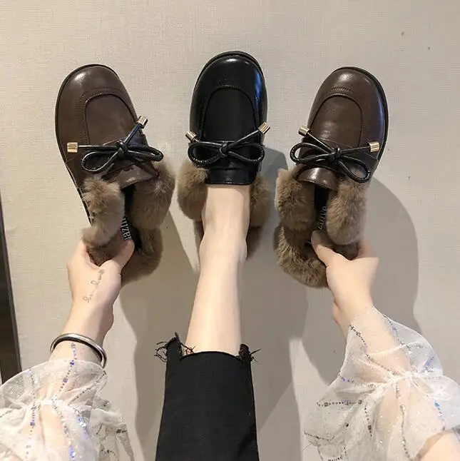 Женские сабо сезон осень-зима домашние тапочки с круглым носком на низком