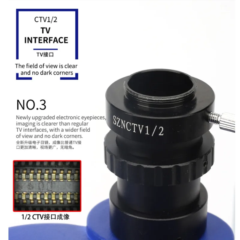 

Mechanic MC67T-B6 Microscope 10x22mm Wide-angle Eyepieces High Definition Optical Objective 3.35X-270X Continuous Multiplier