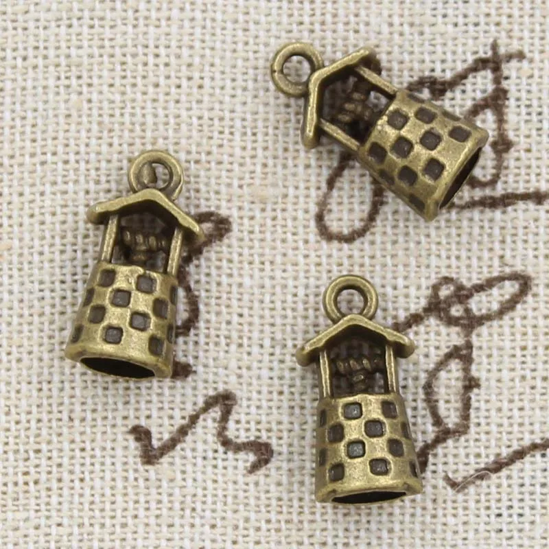 

20pcs Charms 3D Ancient Well 17x9x8mm Antique Bronze Silver Color Pendants DIY Crafts Making Findings Handmade Tibetan Jewelry