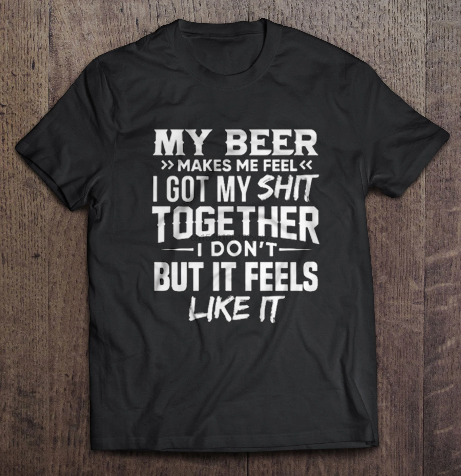 Мужская футболка мое пиво дает мне ощущение что я получил свое говно вместе не но