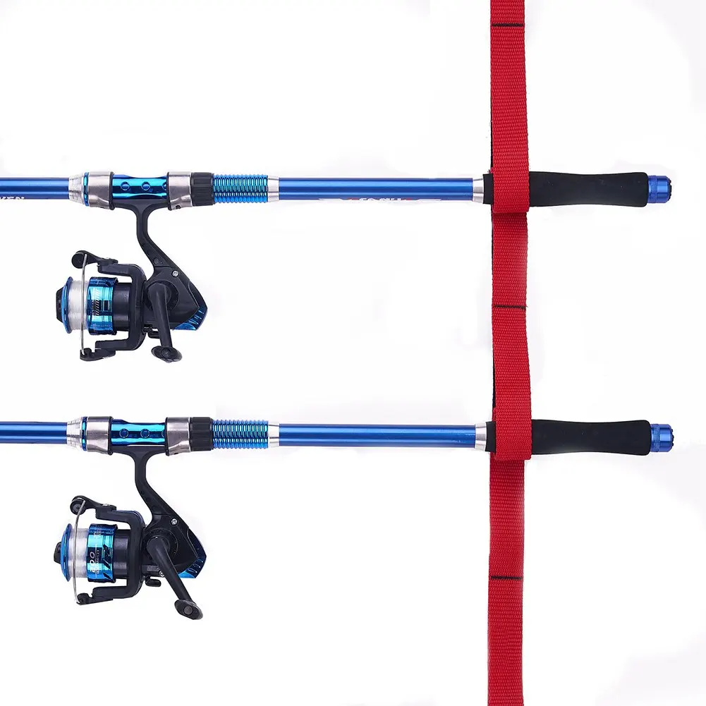 

Newly 2PCS Fishing Rod Storage Rack Holds Fishing Overhead Wall Mount Holder Holds