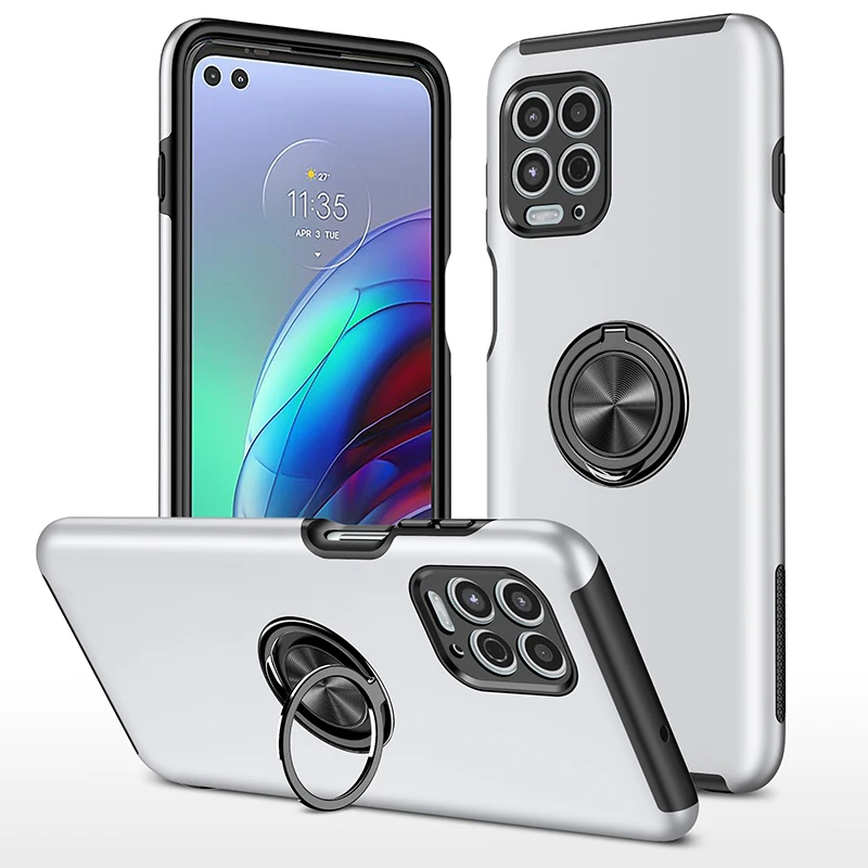 

Luxury Shockproof Anti-fall Heavy Protection Armor Magnetic With Ring Bracket Phone Case For Motorola G10 G30 G20 G100 PC Cover