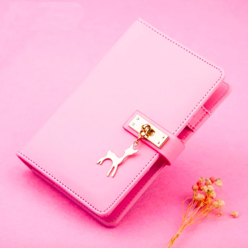 2020 розовый синий A6 планировщик кожаная записная книжка календарь дневник книга