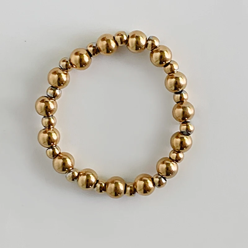 

Freshwater Pearl 3 Rings Set Green Natural Stone White Jade Stainless Steel Bead Ring for Women Girls Birthday Gifts 2021 New