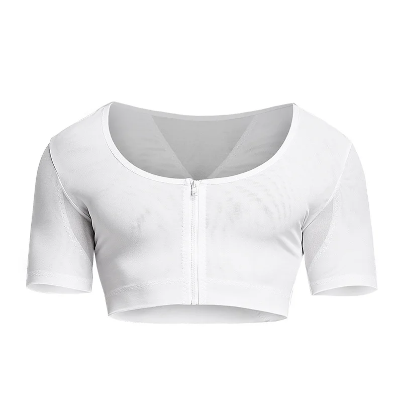 

New Men Underwear Body Shapers Control Corset Zipper Slimming Chest Gynecomastia Tops White Black Prayger