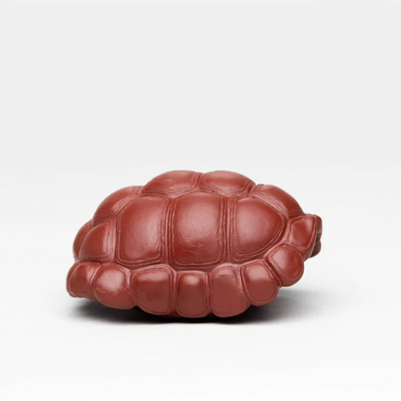 

Handmade Purple Clay Tea Pet Lucky Fortune Tortoise Model Figurine Ornaments Sculpture Crafts Tea Set Decoration Accessories
