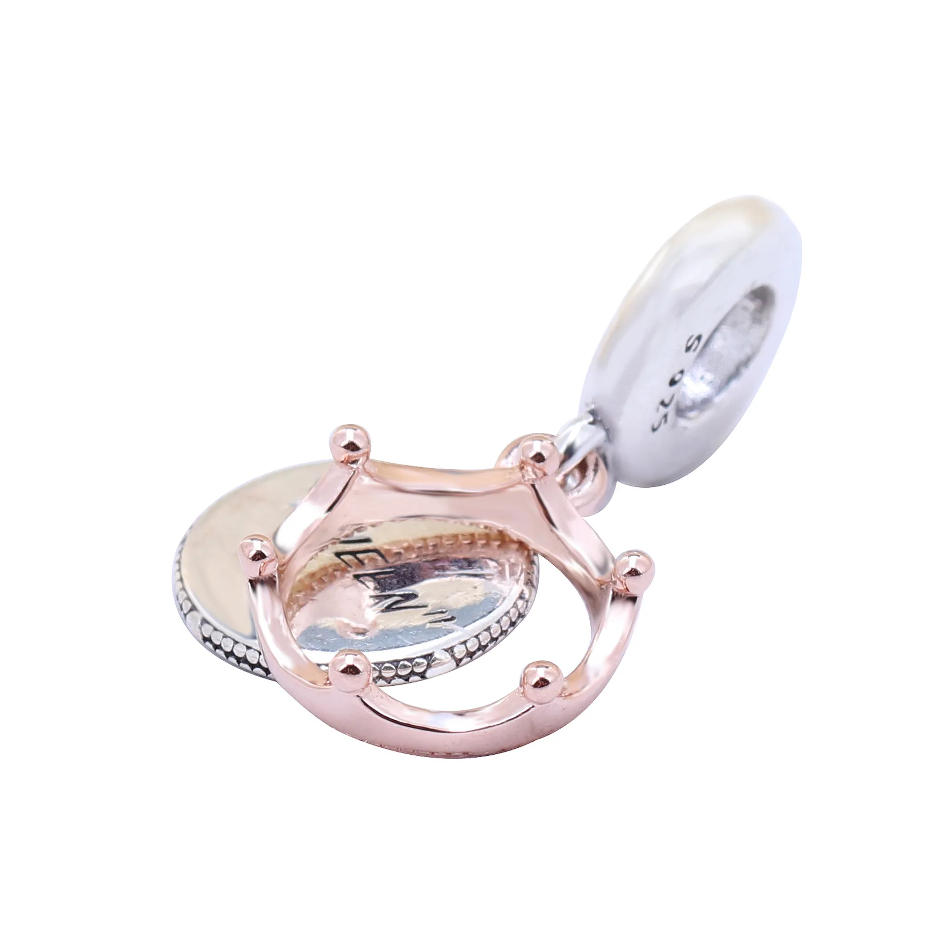 

Hot S925 Sterling Silver Queen And Crown Pendant String Ornament Bracelet Beads fit original charms Necklace