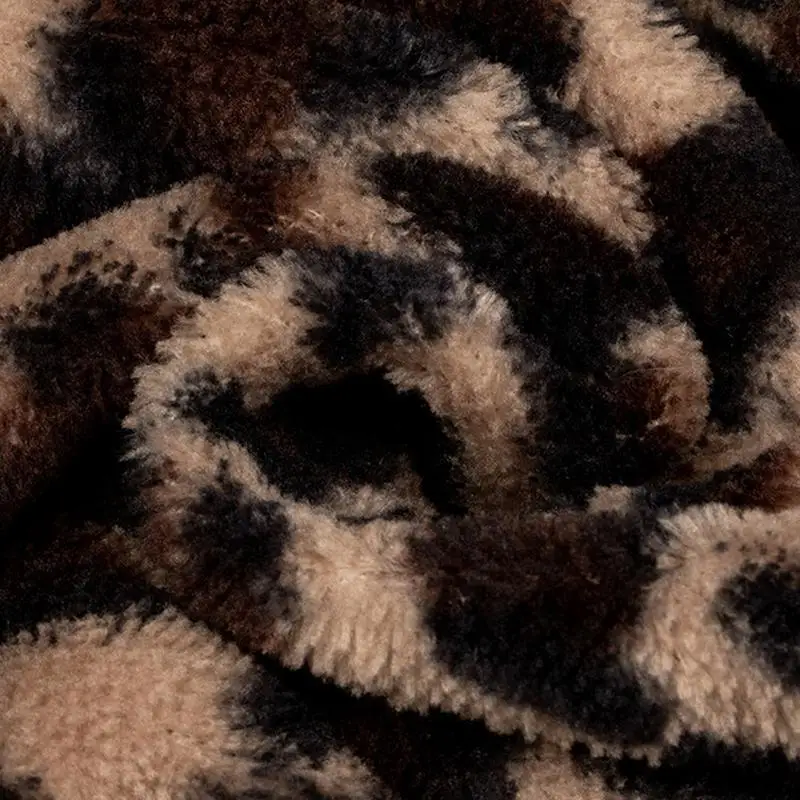 Женская свободная шерстяная куртка пальто с длинным рукавом и леопардовым