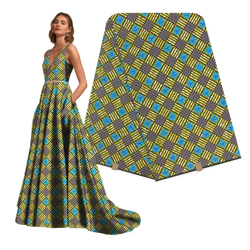 

new Original real wax 100% cotton fabrics african wax print fabric latest ankara fabric wax 6yards of african fabric H200315