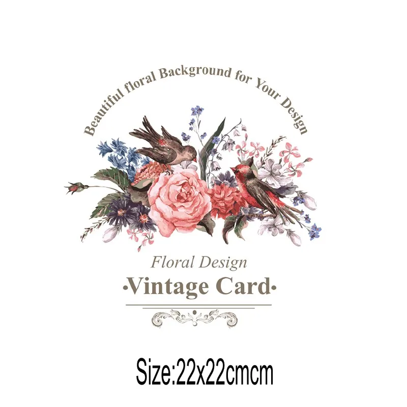 Термонаклейки с надписью Птица 22 х22 см | Дом и сад