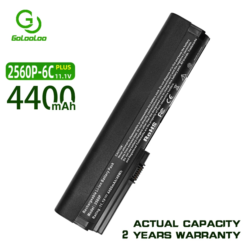 Аккумулятор Golooloo для ноутбука HP EliteBook 6 ячеек 2560p 2570p 632015 542 632016 632417 001 632419 632421