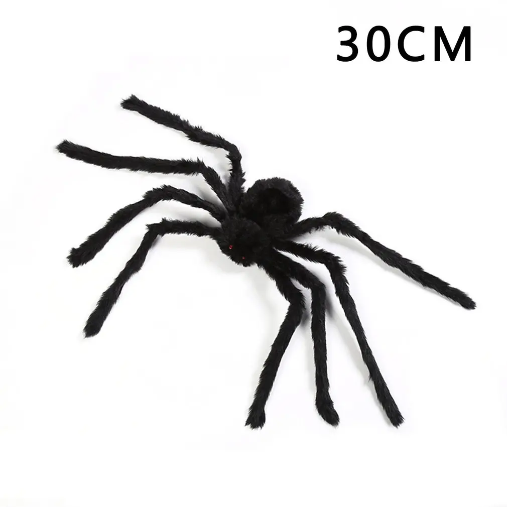 Гигантский ужас черный плюшевый паук складной гибкий украшение для вечерние НКИ