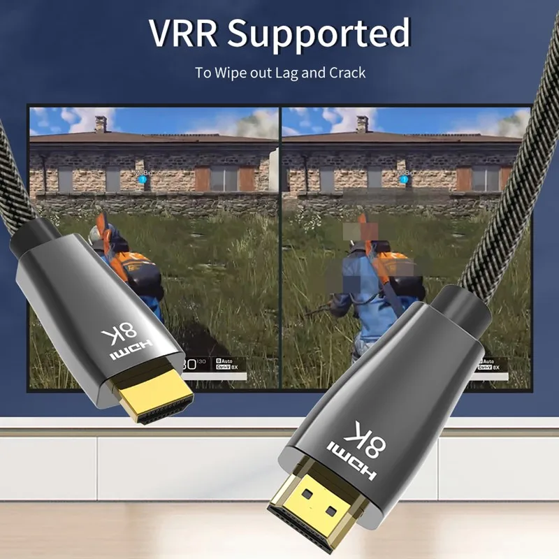 Кабель HDMI 2 1 с позолоченным покрытием 4K @ 120 Гц 8K 60 UHD HDR 48 Гбит/с кабель для PS4 HDTVs