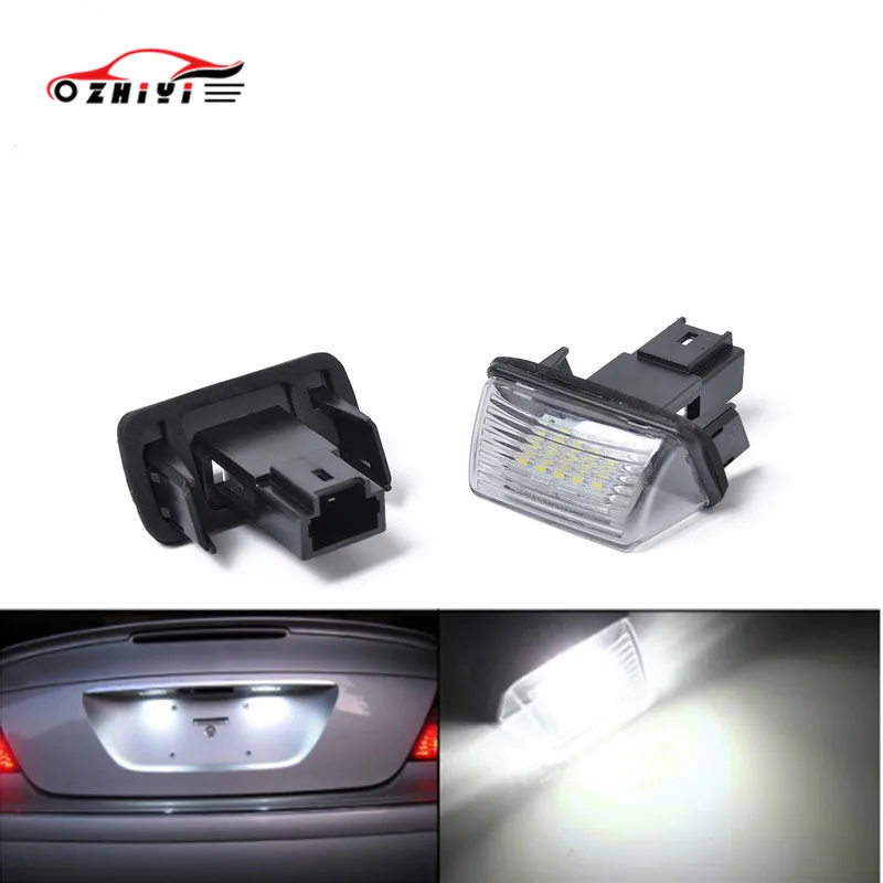 

2 x New LED License Plate Light Lamp Replacement 6340A3 fit for Peugeot Citroen C3 C4 C5 Picasso Saxo Car accessories