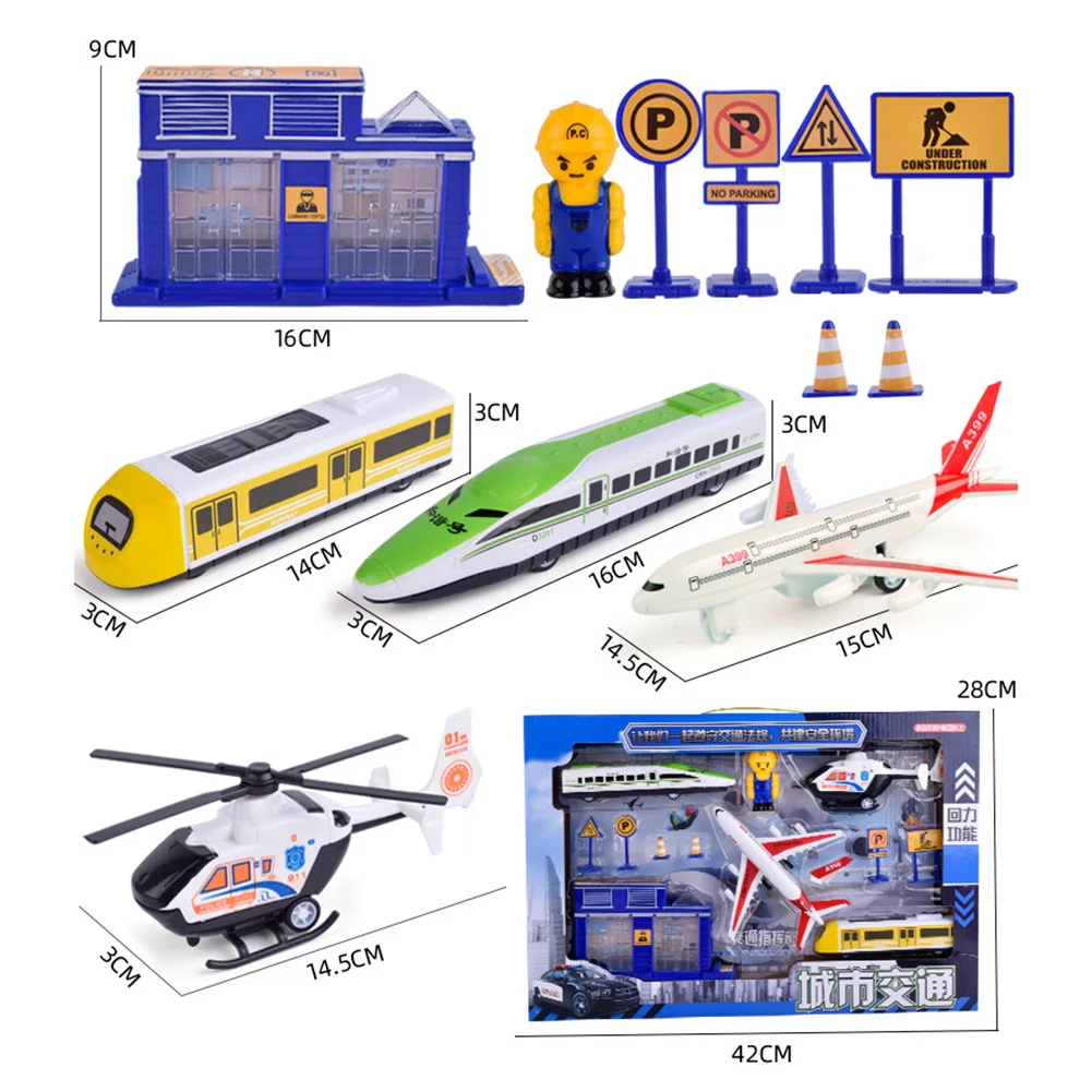 

Children Car 1:76 Toys Inertia Pull Back Simulation Engineering Vehicle Aircraft Children Portable Interactive Toy