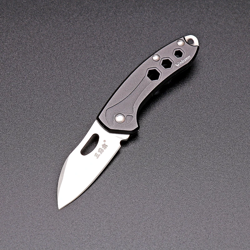 4018 gray Sanrenmu 4108 мини брелок нож карманный нож Фруктовый нож для кемпинга выживания тактический универсальный инструмент EDC нож - Цвет: 4018 gray