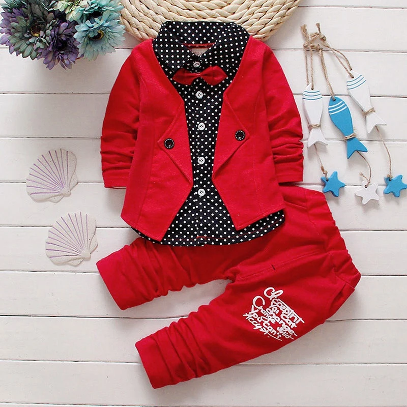 

Baby Girl Girl Clothes 2021 Spring Baby Clothing Sets Dot Button Long Sleeve Sweatshirts+Casual Pants 2Pcs for Baby Clothes