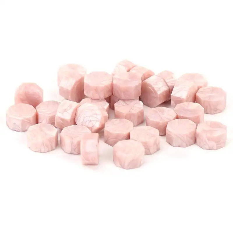 100Pcs Bead H 100 шт Ретро Восьмиугольные штамповочные восковые бусины печать, штемпели для конвертов документов свадебные приглашения декоративные поставки - Цвет: 100Pcs Bead H