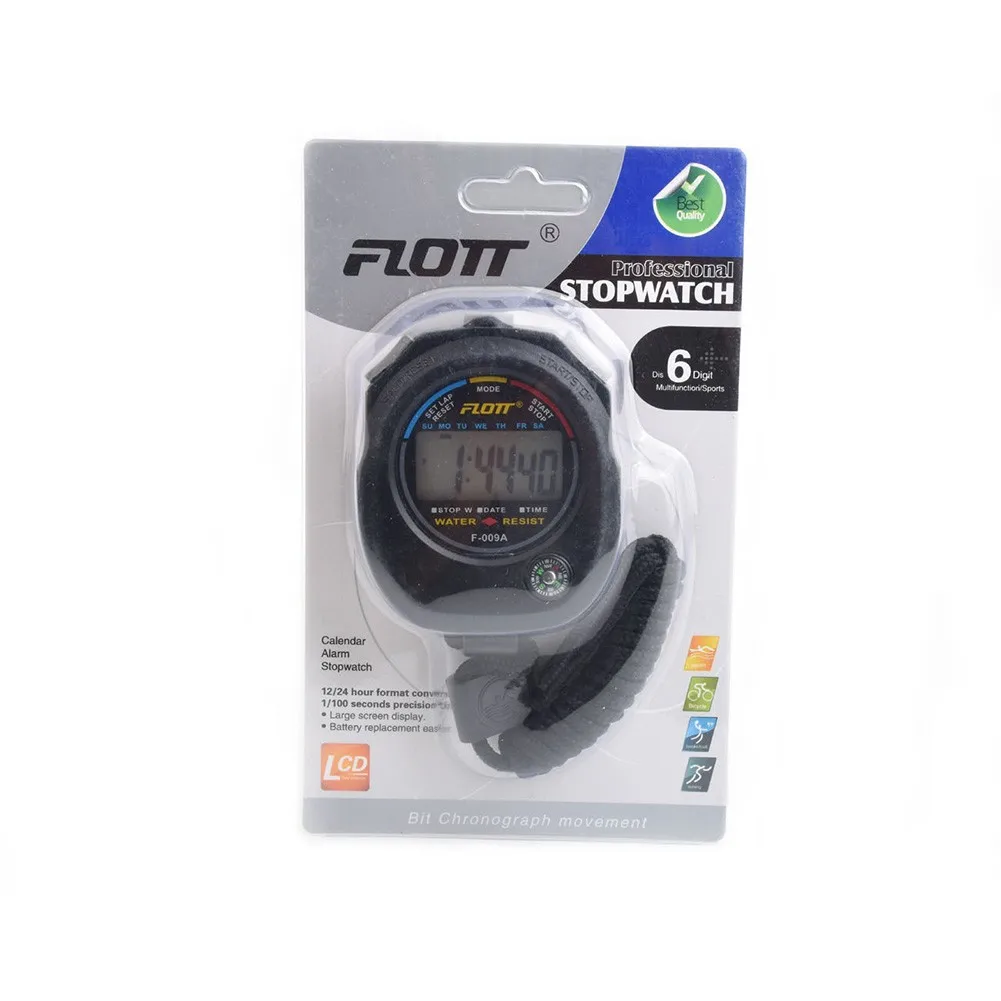 

1pcs Multifunction Stopwatch Waterproof Shockproof Digital LCD Handheld Sports Stopwatch Stop Watch Calendar Timer Alarm Counter