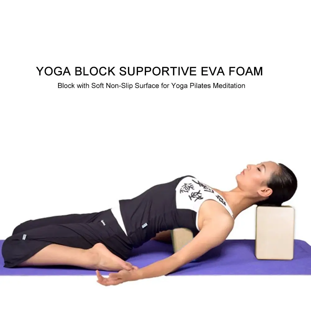 

2pcs/set Yoga Block Supportive EVA Foam Block With Soft Non-Slip Surface For Yoga Pilates Meditation 9.06*5.91*2.95inch