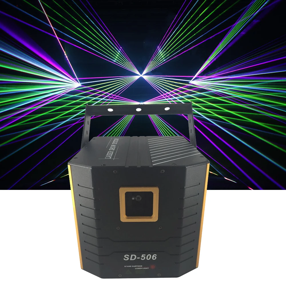 

DMX Control ILDA RGB Animation Laser Light Professional 5W Laser Beam Stage Effect Projector for Disco Party Wedding Dj Lighting