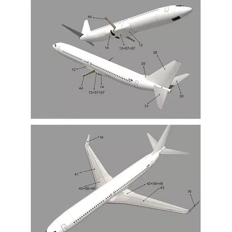 

1:100 Boeing 737 Aircraft Dutch Airlines 3D Paper Model DIY Handmade Toys New