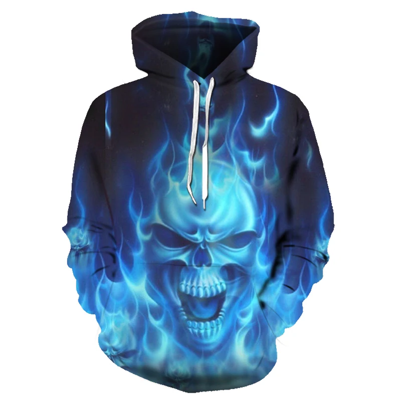 

New Skull Hoodies Men's Sweatshirts Hip Hop Streetwear Casual Pullover Male Brand Clothing Hoodie Homme Tops Outwear Overisize