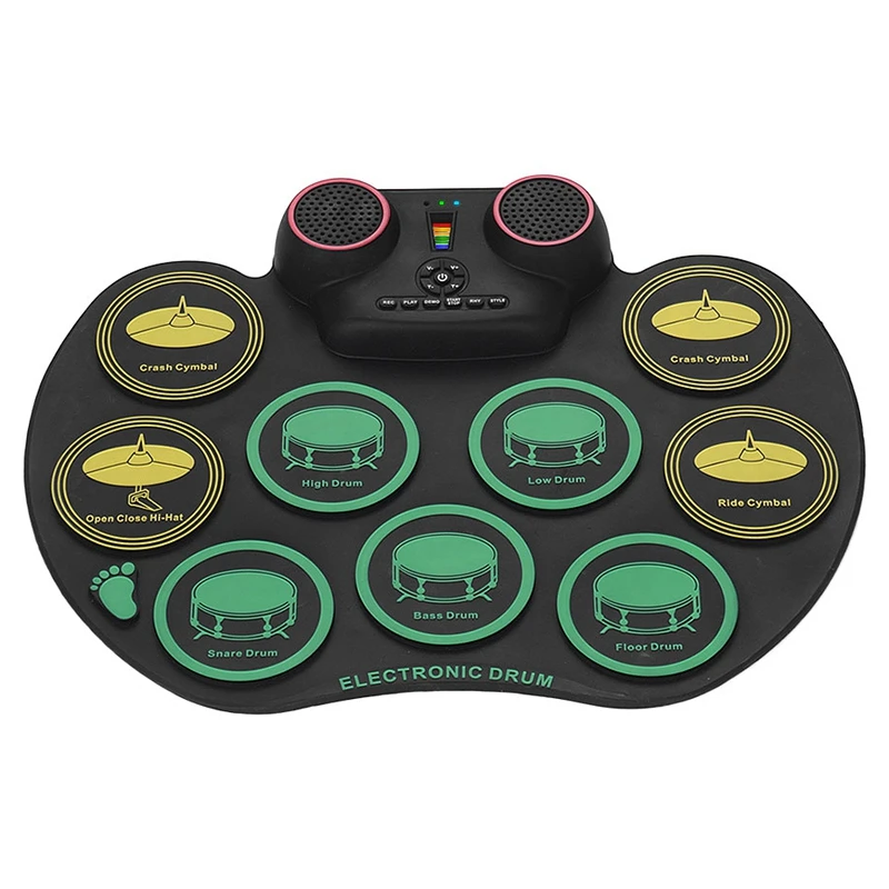 Набор силиконовых барабанных дисков с 10 встроенными двойными колонками и