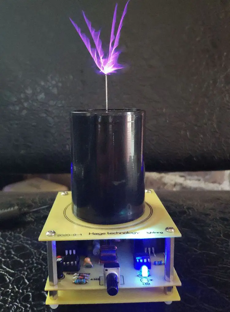 

Tesla Coil Artificial Lightning Spacer Lighting Arc Touch Generator Technology Electronic Production Experiment