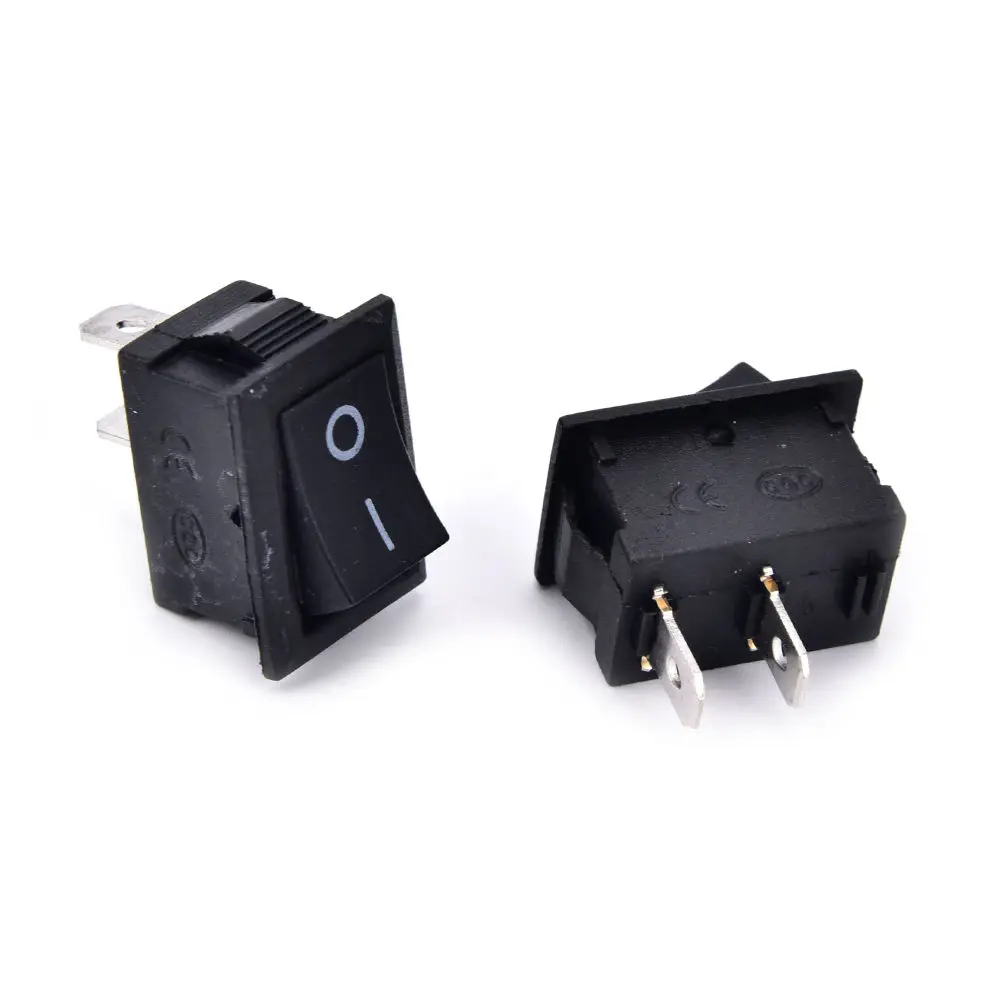 Кнопочный переключатель 10x15 мм SPST 2Pin 3A 250V KCD11 10 шт. кнопочный * 15 черный красный и