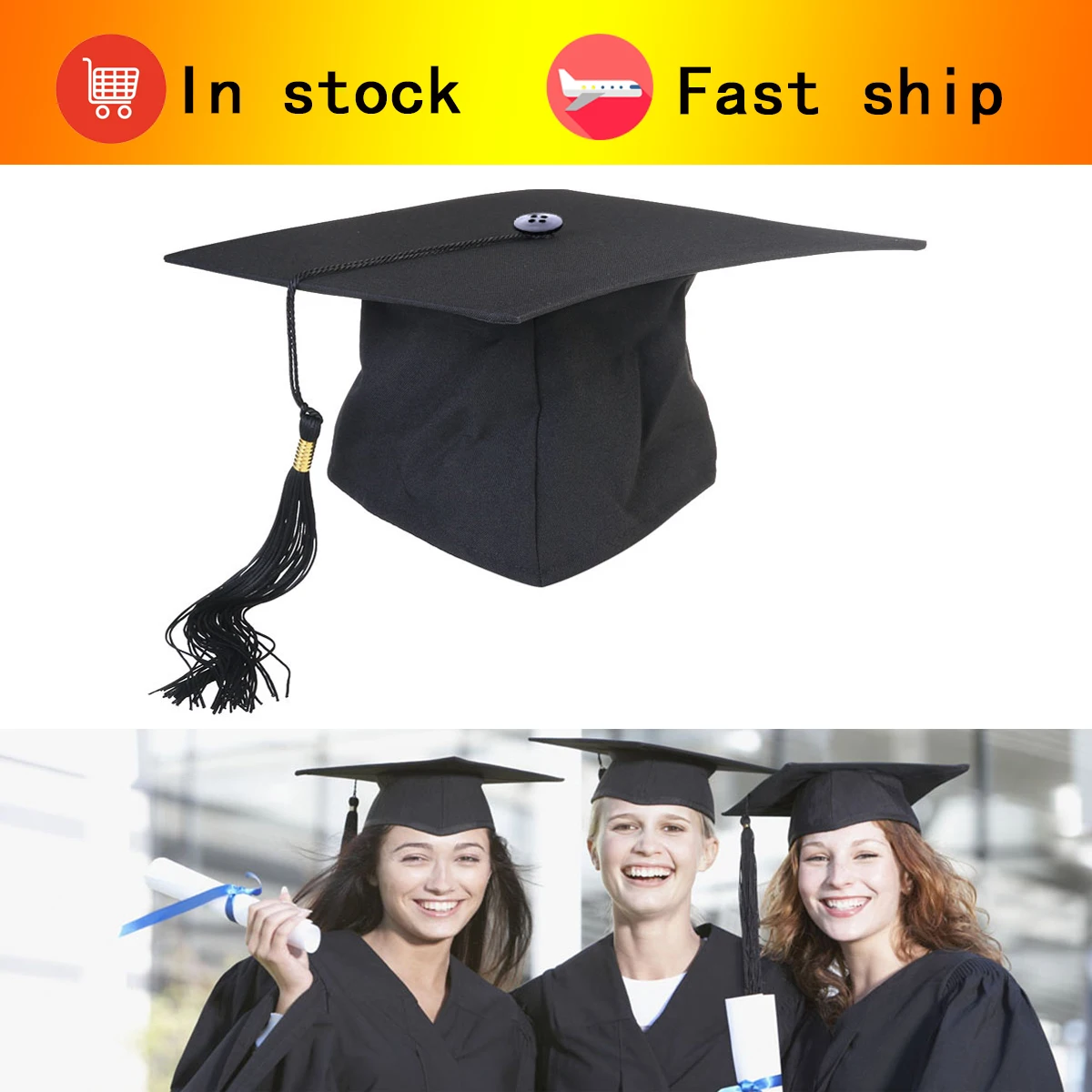 Регулируемый взрослый студент Ступка доска выпускной колпачок нарядное платье