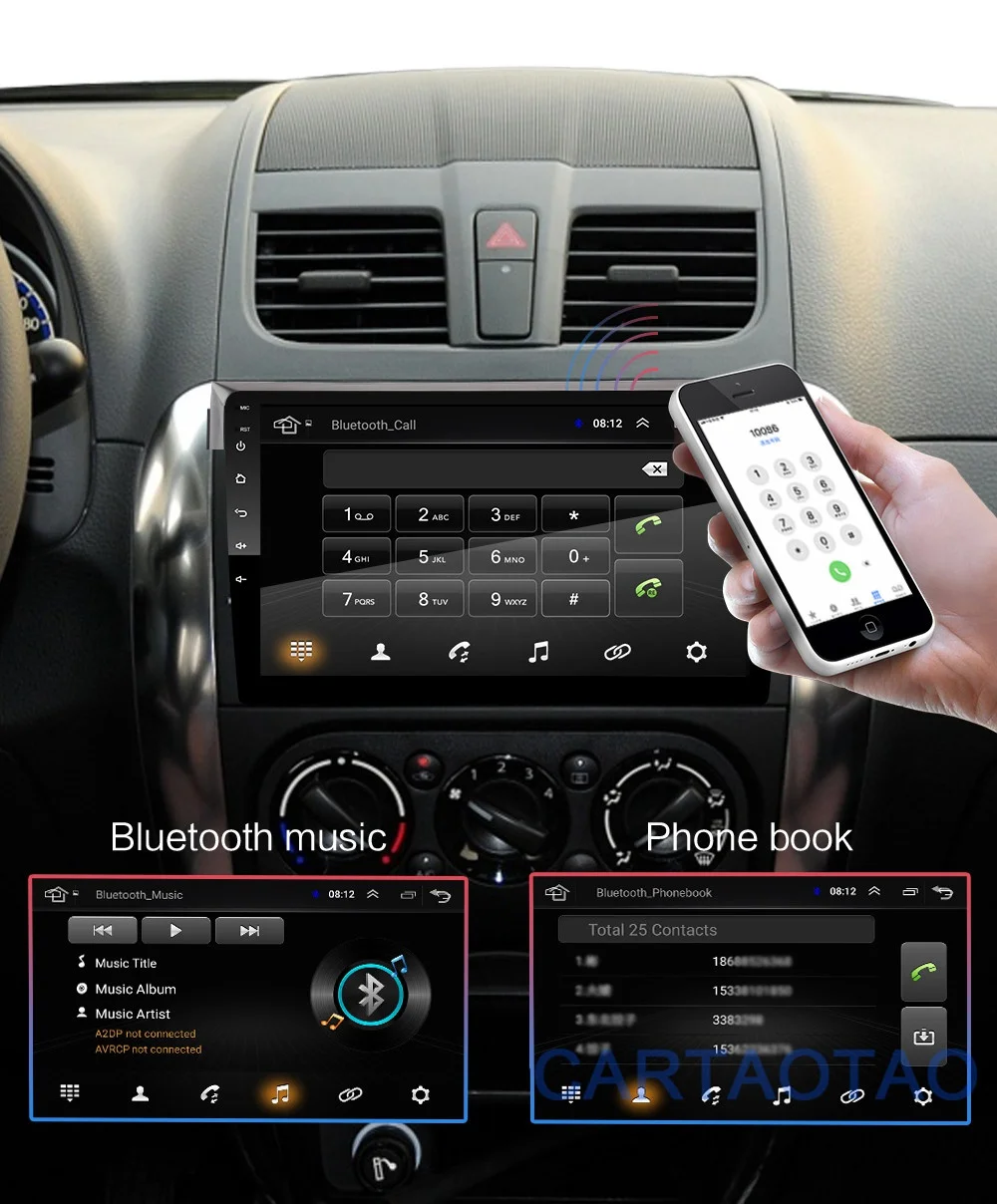 2G+ 32G " 2DIN Android 8,1 GO автомобильный DVD мультимедийный плеер для Suzuki SX4 2006-2012 автомобильный Радио gps навигация WiFi BT плеер 2 Din
