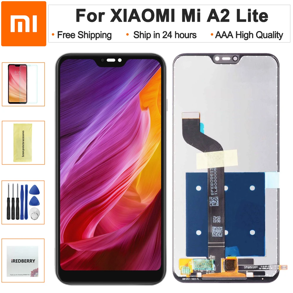 5,84 дюймов дисплей для Xiaomi mi A2 Lite дисплей сенсорный экран дигитайзер Замена для Xiao mi Red mi 6 Pro lcd mi A2 Lite lcd